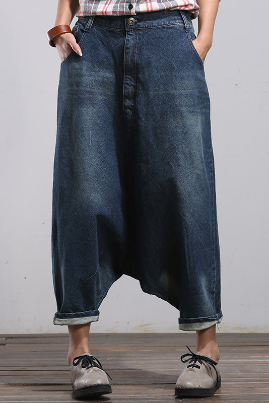 Drop crotch denim online pants