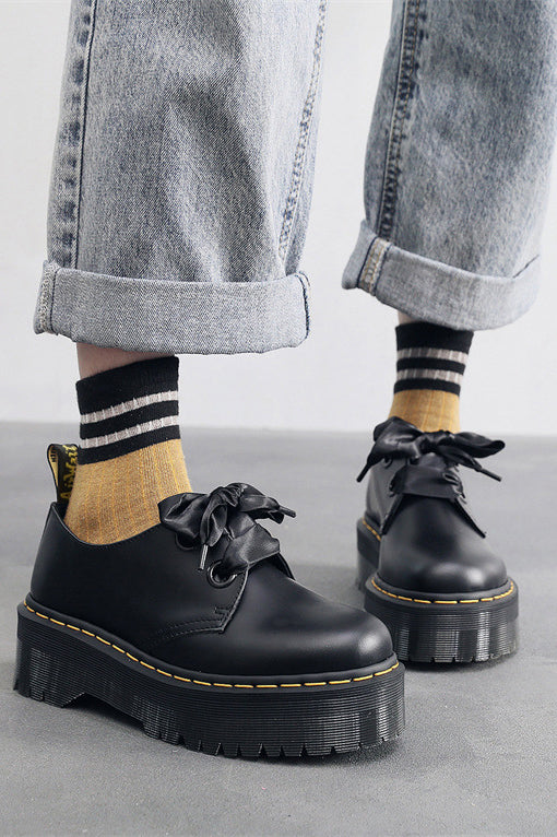 DR MARTENS Holly Women's Leather Platform Shoes