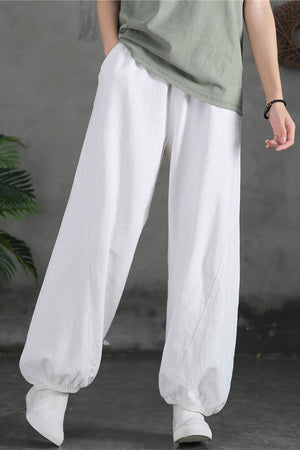 Spring & Summer Cuffed Sanded Ramie Pants