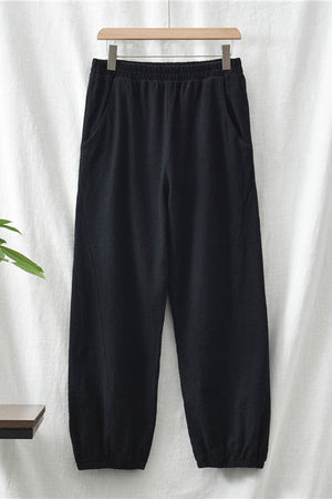 Spring & Summer Cuffed Sanded Ramie Pants