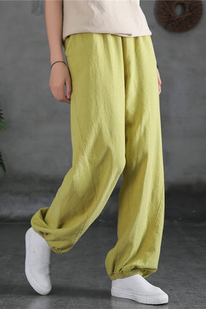 Spring & Summer Cuffed Sanded Ramie Pants