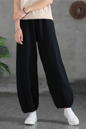 Spring & Summer Cuffed Sanded Ramie Pants