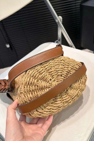 P Woven Bucket Bag