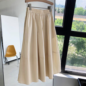 Minimalist A-line Midi Skirt