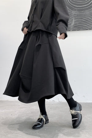 Pinch-pleated Skirt