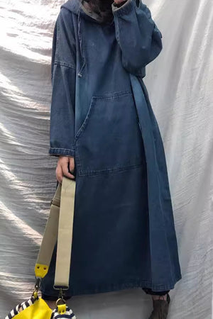 Hooded Denim Dress