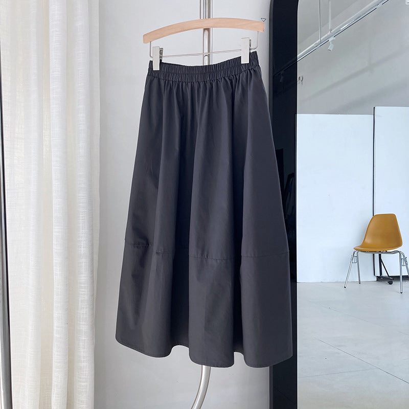 Minimalist A-line Midi Skirt