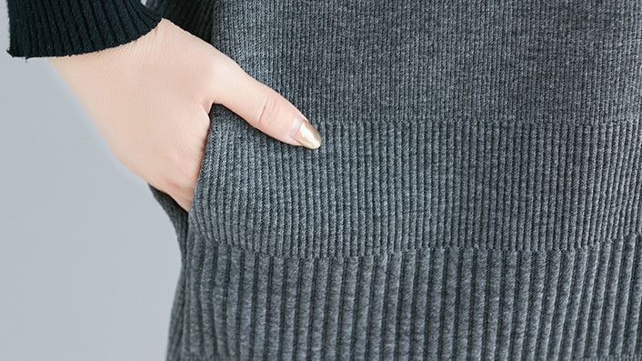 Asymmetric Sweater Dress