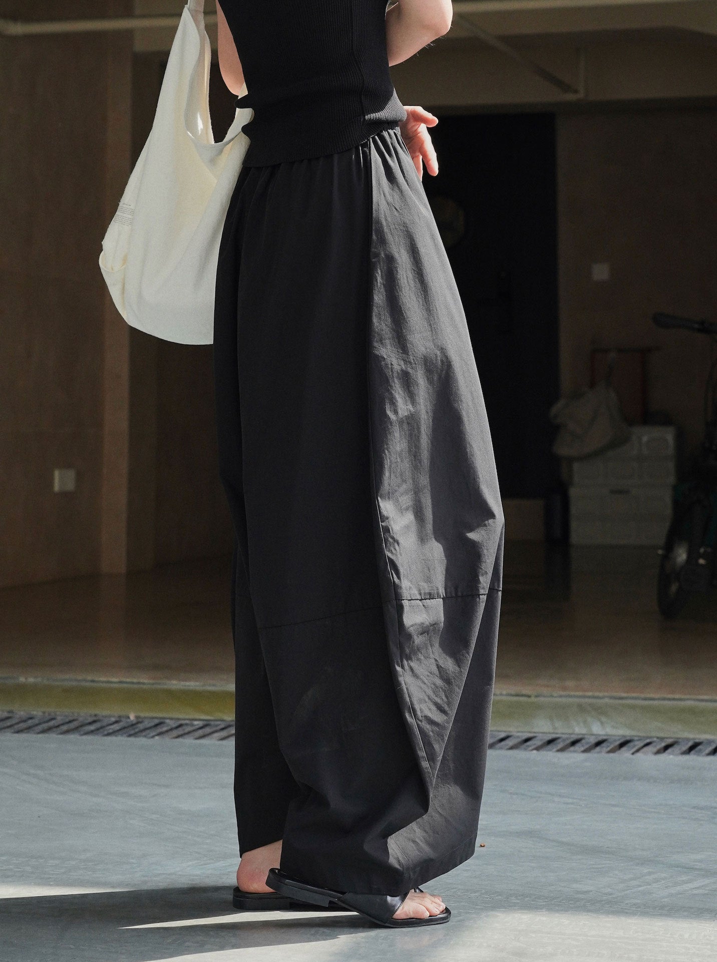 Spring & Summer Arc-shaped Wide-leg Pants