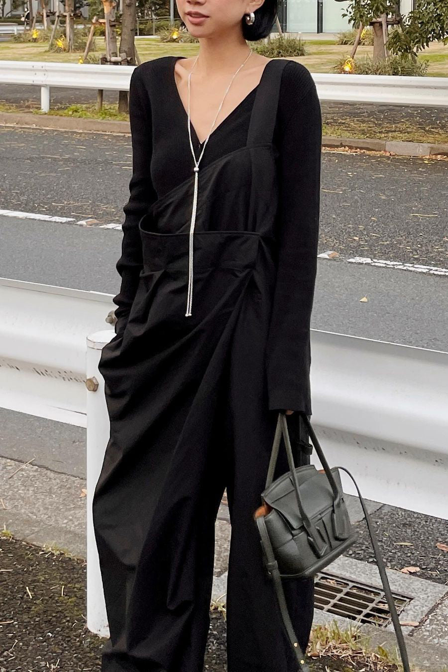 One-shoulder Overalls