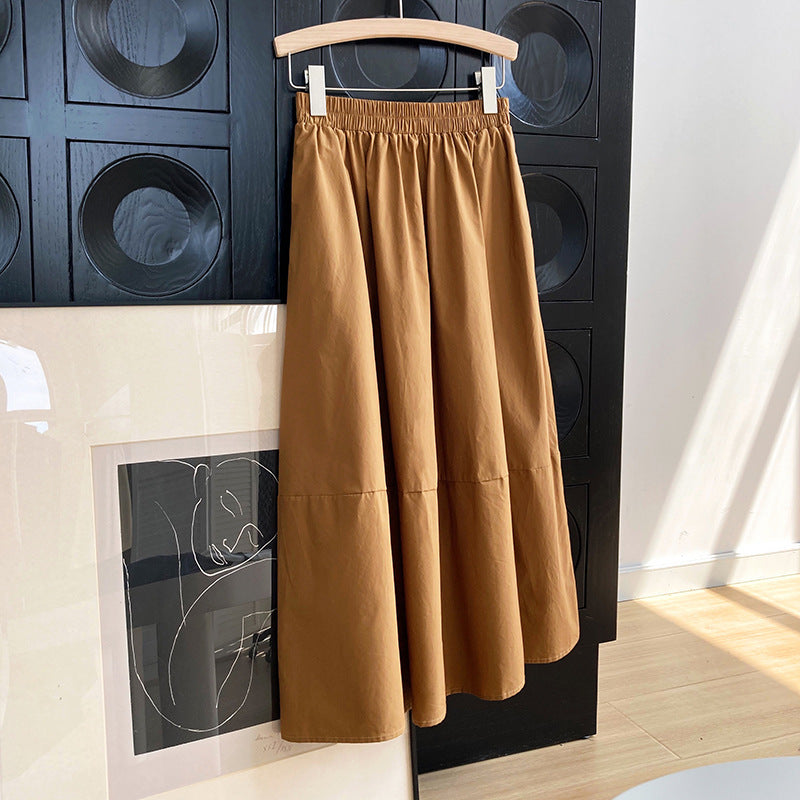 Minimalist A-line Midi Skirt