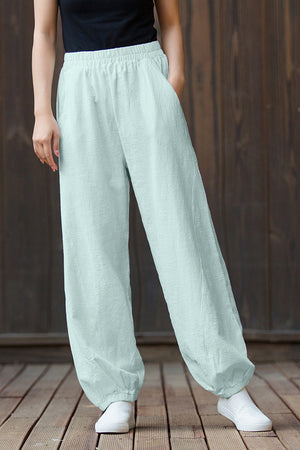 Spring & Summer Cuffed Sanded Ramie Pants