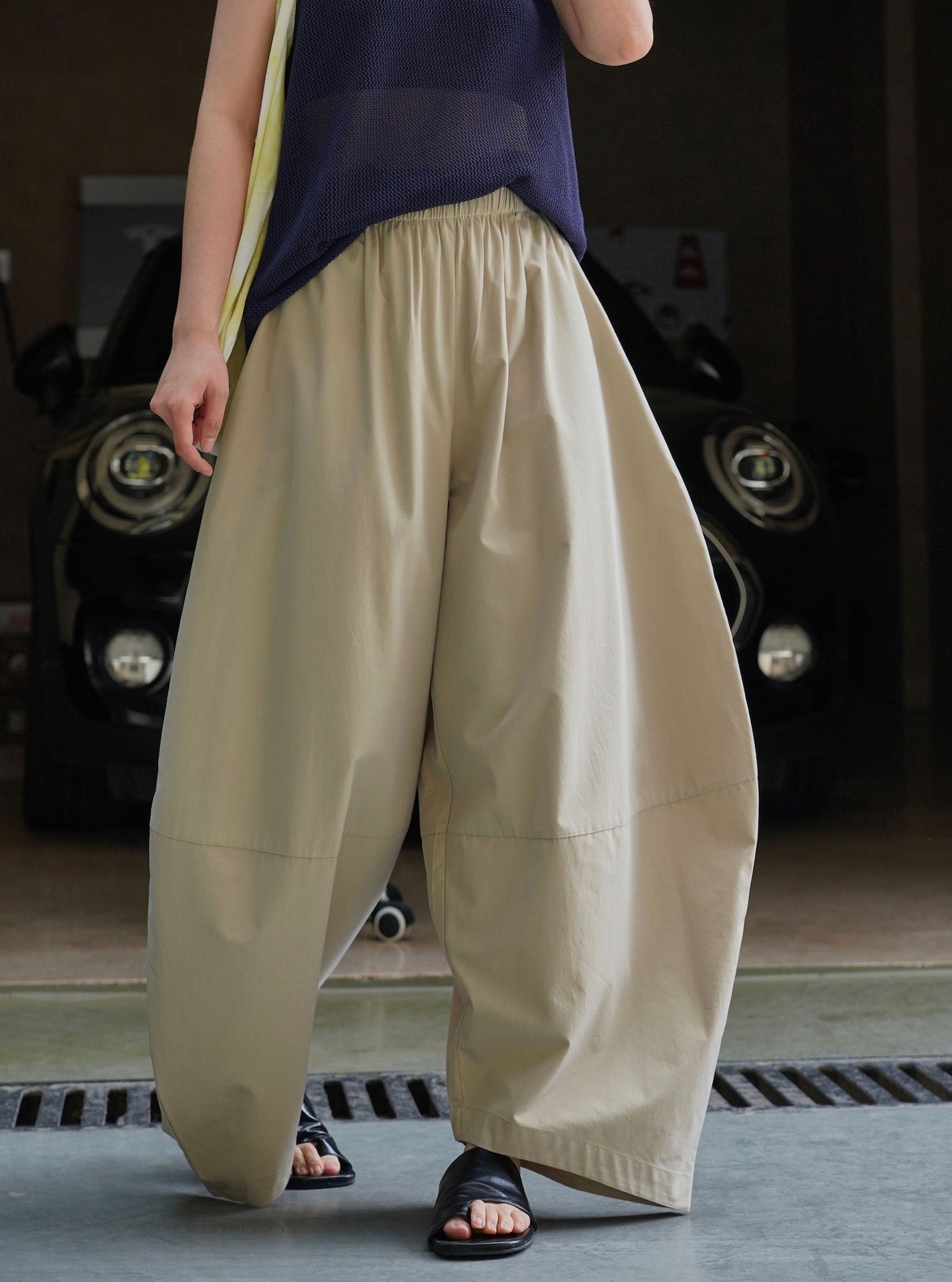 Spring & Summer Arc-shaped Wide-leg Pants