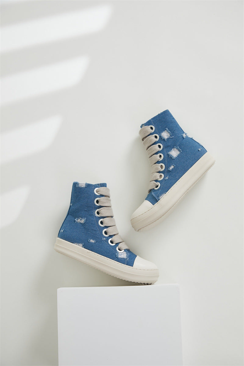 RO-style Jumbo Lace High Top Sneakers