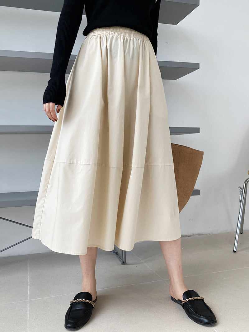 Minimalist A-line Midi Skirt