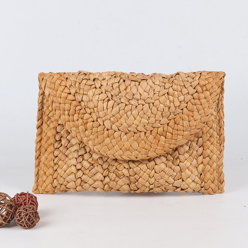 Loewe-style Paula's Ibiza Anagram Bucket Bag & Corn Husk Handwoven Clutch