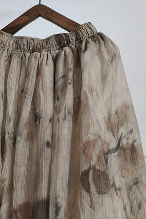 Plant-dyed Crinkled Skirt