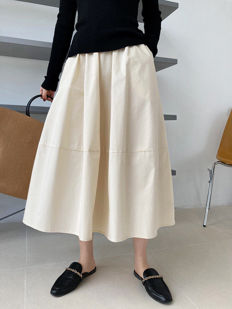 Minimalist A-line Midi Skirt