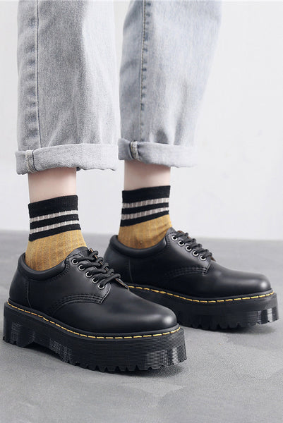 Dr martens 8053 quad platform shoes store in black