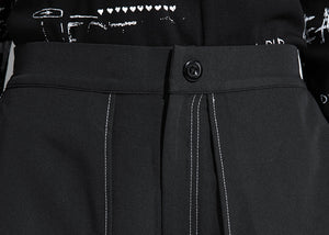 Yamamoto-style Open-seam Layered Cropped Pants