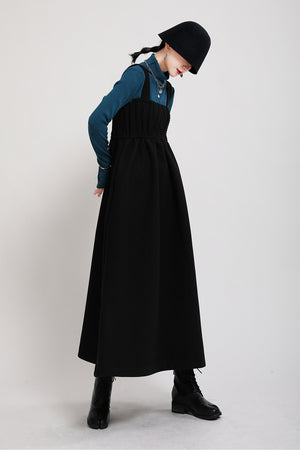 Pleated Woolen Overalls