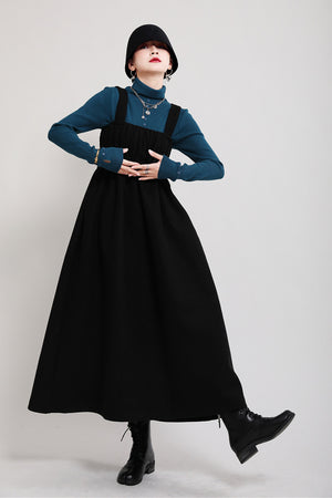 Pleated Woolen Overalls