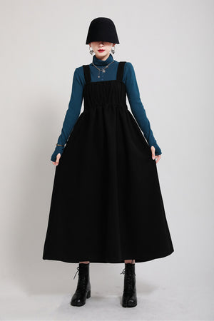 Pleated Woolen Overalls