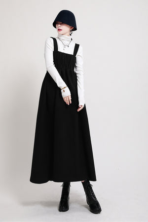 Pleated Woolen Overalls