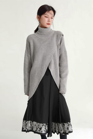 Yamamoto-style Long Split Sweater