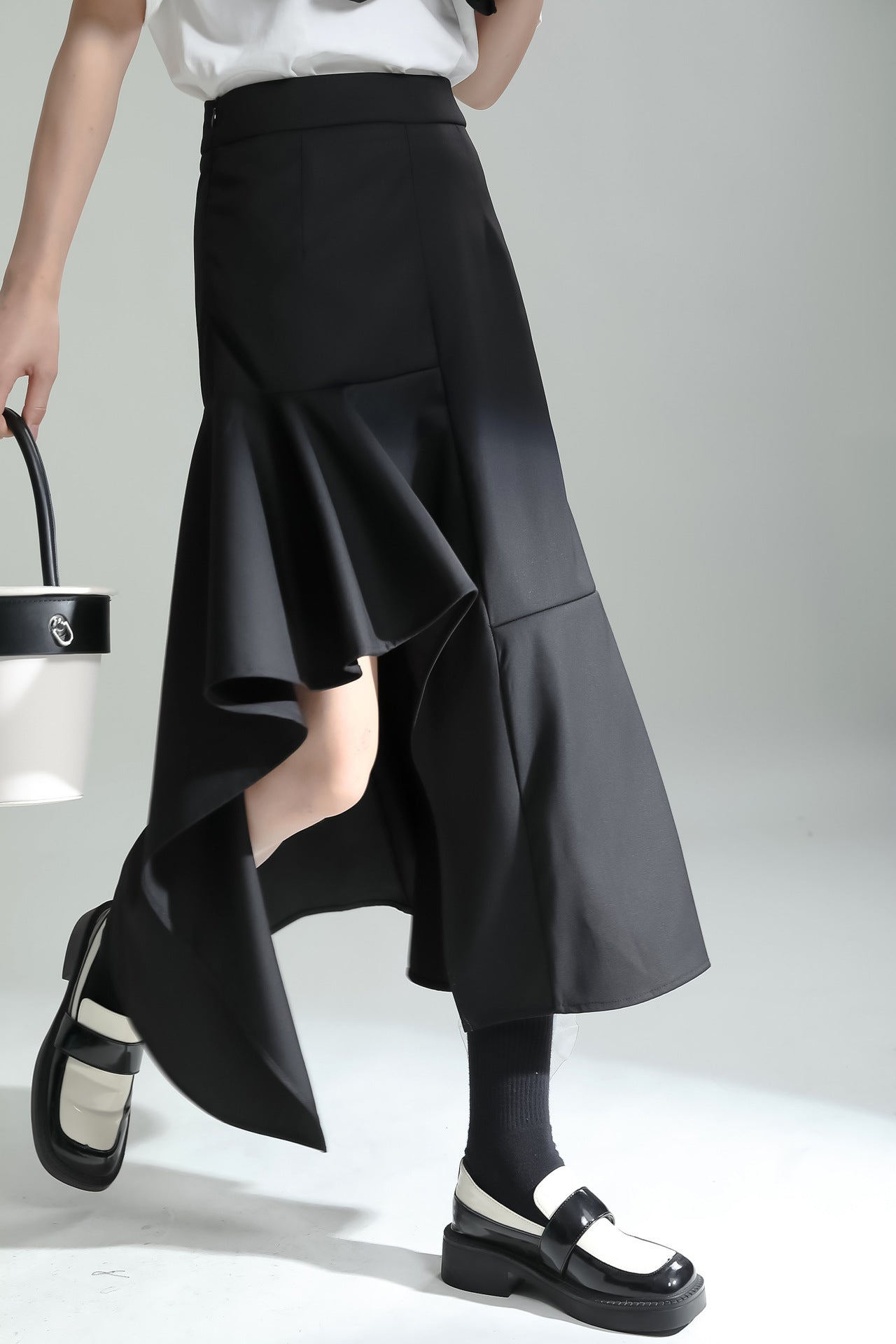 Asymmetric Ruffle Skirt