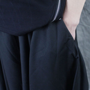 Yamamoto-style Asymmetric Cropped Pants