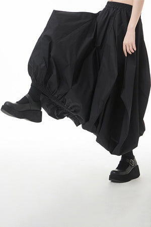 Yamamoto-style Chunky-pleat Balloon Skirt