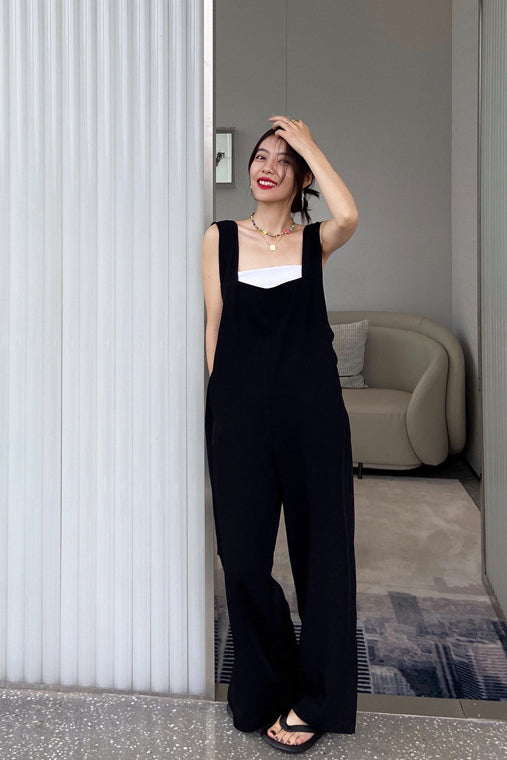 Slit-hem Overalls