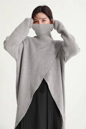 Yamamoto-style Long Split Sweater