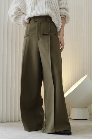 Front-pocket Wide-leg Pants